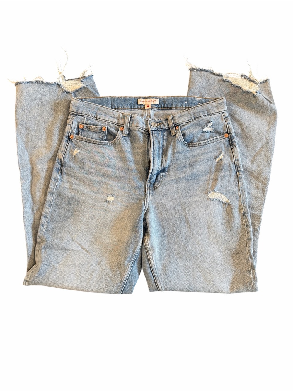 Lucky Brand women’s Light Blue Relaxed Distressed Jeans
